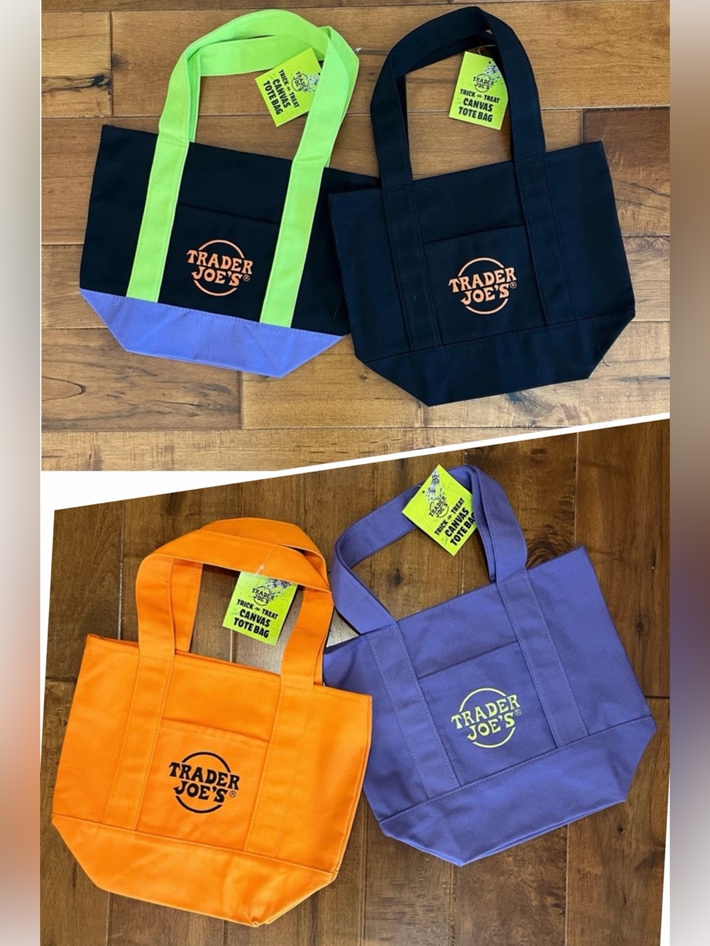 Trader Joe's Halloween Mini Canvas Tote Bags